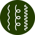 Curly Hair Icon Icon with wave, curl, and coil lines